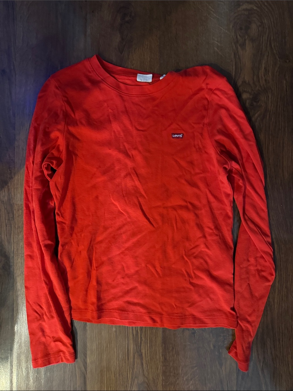 Levi's Bright Red Long Sleeve Crew Tee